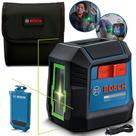 Nível A Laser Verde Bosch Gll-2xg 20m Kit Suporte E Maleta