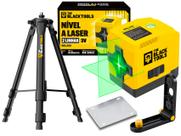 Nível A Laser Verde Esquadro Prumo Profissional 20 Metros 2 Linhas Com Tripé Dobrável 1m e 20cm