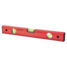 Nivel de aluminio, com regua, vermelho, 3 bolhas, 16pol., 400mm, 1pc // mtx