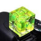 Nível de bolha de duplo eixo em acrílico transparente com fluido verde