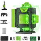 Nível de laser Olubfdh 360, cruz verde 4D autonivelante de 16 linhas