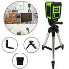 Nível Laser 2 Linhas Verde Tripé Suporte Esquadro Prumo HILDA
