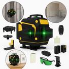 Nível Laser Verde 3D 12 Linhas 40m com 2 Baterias Recarregáveis com Maleta Reforçada Profissional Alta Precisão
