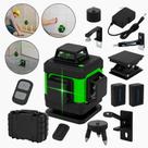 Nível Laser Verde 3D 12 Linhas 40m com 2 Baterias Recarregáveis com Maleta Reforçada Profissional Alta Precisão