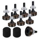 Niveladores de móveis ajustáveis Saffire Dark Brown (pacote com 8)