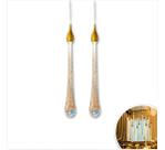 Nobre Luz Kit2lu45385c Kit 2 Pendente Dourado Gota Vidro Cristal Led 5w 3000k 127220v