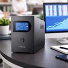 Nobreak UPS 1200VA 1000VA 600W com Display LCD e Bateria Interna para Computador e Roteador MAX-0406