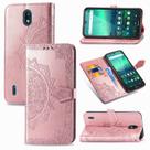 Nokia 1.3 Case Leather Wallet Capa Emboss Mandala Magnetic Flip Protection Shockof - Rose Gold