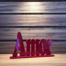 Nome de mesa decoração palavra amor