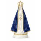 Nossa Senhora Aparecida 12cm Com Pérolas Azuis Decorativa