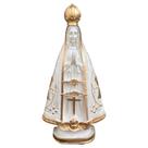 Nossa Senhora Aparecida 30cm Manto Branco Perolado E Dourado EM GESSO Nossa Senhora Aparecida 30cm Manto Branco Perolado E Dourado EM GESSO
