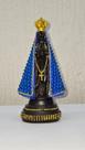 Nossa senhora aparecida perola azul religiosa resina 17cm