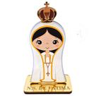 Nossa Senhora De Fátima - MDF Acrílico Espelhado Dourado - Enfeite de Mesa