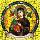 Nossa Senhora Do Perpétuo Socorro Estilo Vitral 60x60cm - 100% azulejo