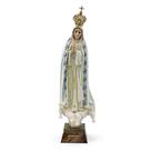 Nossa Senhora Fatima de Portugal Olho de Vidro Resina 25 cm