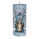 Nossa Sra das Graças. Rossoni Velas. Gruta em vela tam 07x16cm azul. Imagem em resina 9cm