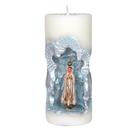Nossa Sra de Fátima. Rossoni Velas. Gruta em vela tam 07x16cm branca. Imagem em resina 9cm