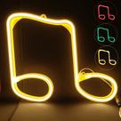 Nota De Musical Armação De Led Neon Para Decoração Bar Baladas Quarto Areia cor Amarela - 801704