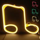 Nota De Musical Armação De Led Neon Para Decoração Bar Baladas Quarto Areia cor Amarela - 801704