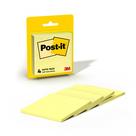 Notas Adhesivas Post-it 7,6 cm x 7,6 cm, 4 Pads, 50 Hojas, Amarillo Canario