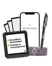 Notas Adhesivas Rocketbook Reutilizables 7,6x7,6 cm Negras (15 unidades) con Bolígrafo y Estuche