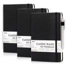Notebook Feela A5 com Capa Dura - Diário Pautado com Suporte para Canetas