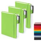 Notebook feela Pocket Small A6 com suporte para canetas+3 canetas verdes