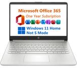 Notebook HP 14, Intel 4-Core N4120 2,6 GHz, 8 GB de RAM, SSD de 128 GB