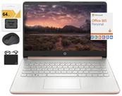 Notebook HP Mais recente 14 HD Ultra Light Thin 4 GB de RAM SSD de 128 GB