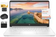 Notebook HP Mais recente 14 HD Ultral Light Thin 4 GB de RAM 128 GB SSD