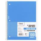 Notebook Mead Spiral, gráfico de 1 assunto, pautado em 100 folhas, azul Notebook Mead Spiral, gráfico de 1 assunto, pautado em 100 folhas, azul