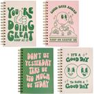 Notebooks ThinkAble A5, capa dura, pacote com 4, College Ruled
