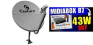 Nova Antena Parabólica Digital com Receptor Century B7 e Assinatura dos Canais Sky