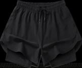 Novidade bermuda boxer 2em1 de compressão dryfit tecido frio esporte