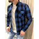 Novidade Camisa Xadrez Flanelada Com Bolsos