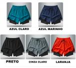 Novidade kit 2 bermudas 2em1 de seda fria dryfit premium