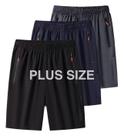 Novidade Kit 3 Bermudas DryFit PlusSize com Seda Gelada Esporte / Premium