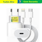 Novo Carregador Fonte Turbo Cabo Usb C Lightning Fonte 20W Ultra Rapido Compatível Modelo iPhon SE 11 12 13 14 Original Inova