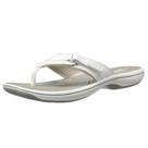 Novo chinelo branco sintético feminino Clarks Breeze Sea