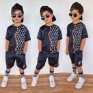 Novo Kit Conjunto Camisa e Bermuda 2 ao 12 Anos Infantil Masculino Ju Novo Kit Conjunto Camisa e Bermuda 2 ao 12 Anos Infantil Masculino Ju