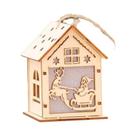 Novo natal led luz casa de madeira bonito árvore de natal pendurado ornamentos decoração do feriado