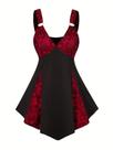 Novo plus size feminino sling cinta vestido crânio gótico punk renda costura cinta vestido Novo plus size feminino sling cinta vestido crânio gótico punk renda costura cinta vestido