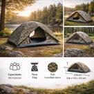 NTK Barraca Portátil á 4 para 3 Pessoas com Coluna DÁgua 1800mm e Mosquiteiro Nautika Ideal para Trilhas e Acampamentos