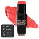 Nudestix Nudies Bloom Dewy and Radiant Cream Blush 3 em 1 em todo o rosto, cor para bochechas, olhos e lábios, com pincel de mistura (Poppy Girl)