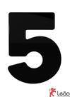 Numeral 5 Residencial Preto Leão Metais Instalação Fácil e Durável