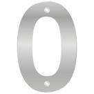 Número 0 em ABS 145mm Cromado Bemfixa 8889
