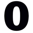 Número 0 em ACM Preto 185mm - 685-0 - NUMERAL