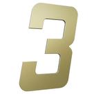 Número 130mm Garbo Font - Ouro Escovado Número 130mm Garbo Font - Ouro Escovado