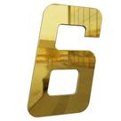 Número 130mm Garbo Font - Ouro Espelhado - Metalmidia