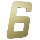 Numero 130mm ouro escovado - 6 - metalmidia